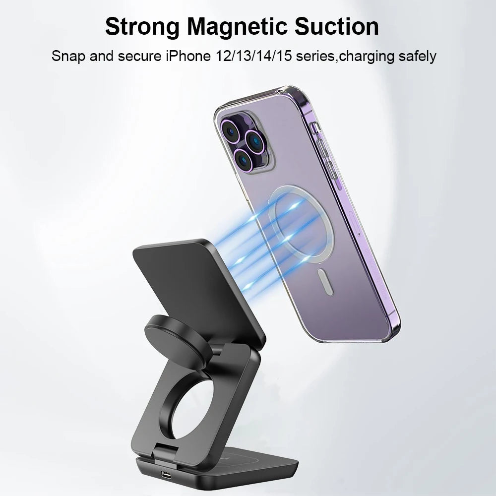 3 in 1 Foldable Magnetic Wireless Charger