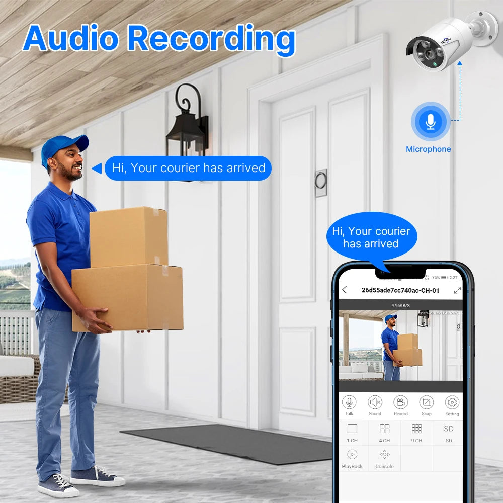Hiseeu 5MP Audio IP Security Surveillance Camera