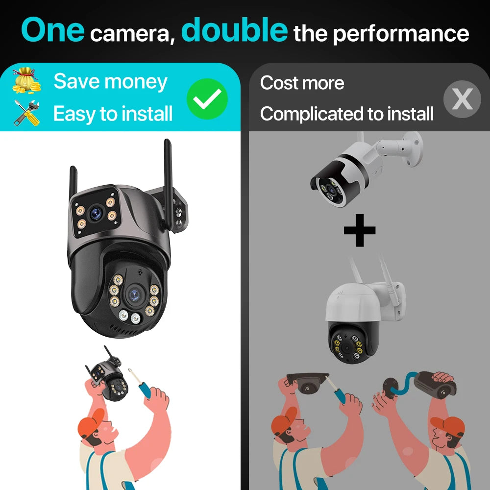 4K 8MP HD Wifi PTZ Outdoor Camera