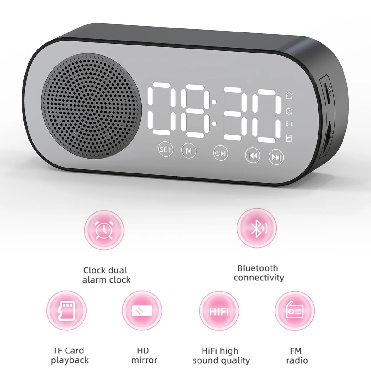 Digital Alarm Clock Bluetooth