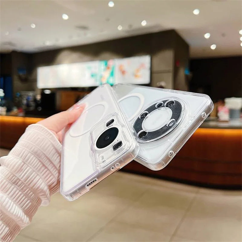 For Magsafe Magnetic Transparent Case For Samsung Galaxy