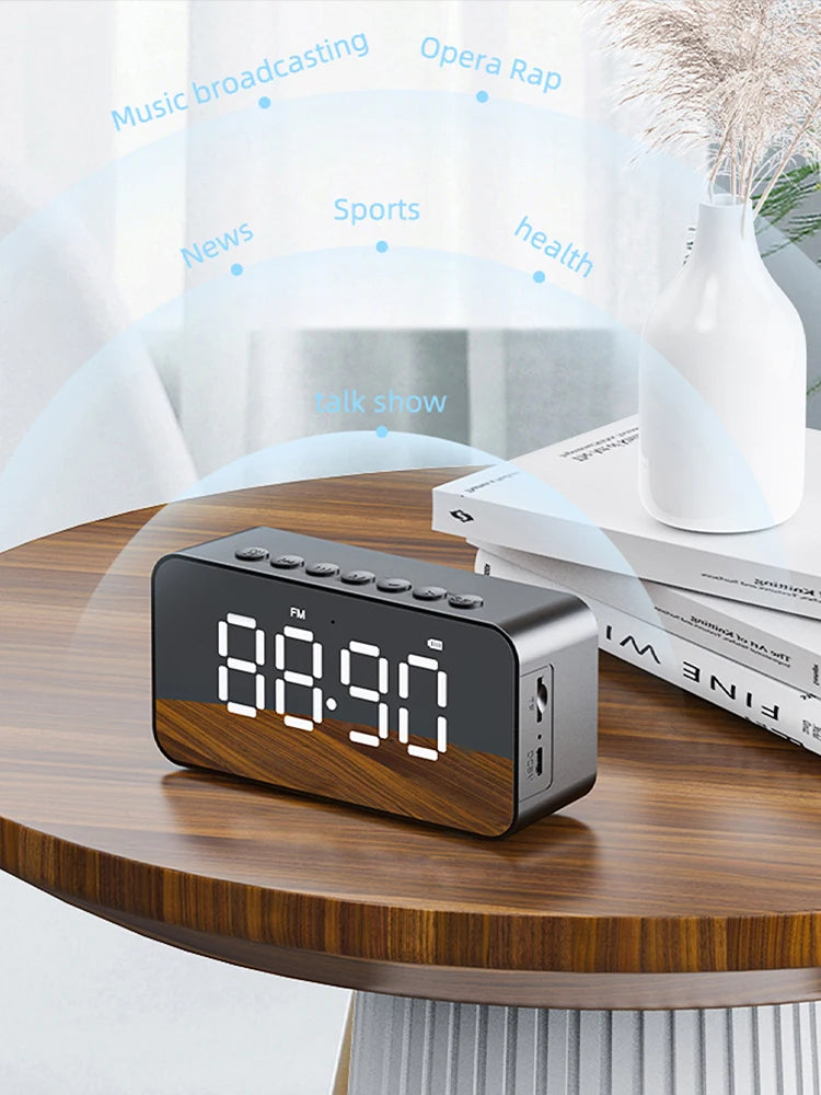 Desktop mini LED mirror digital clock