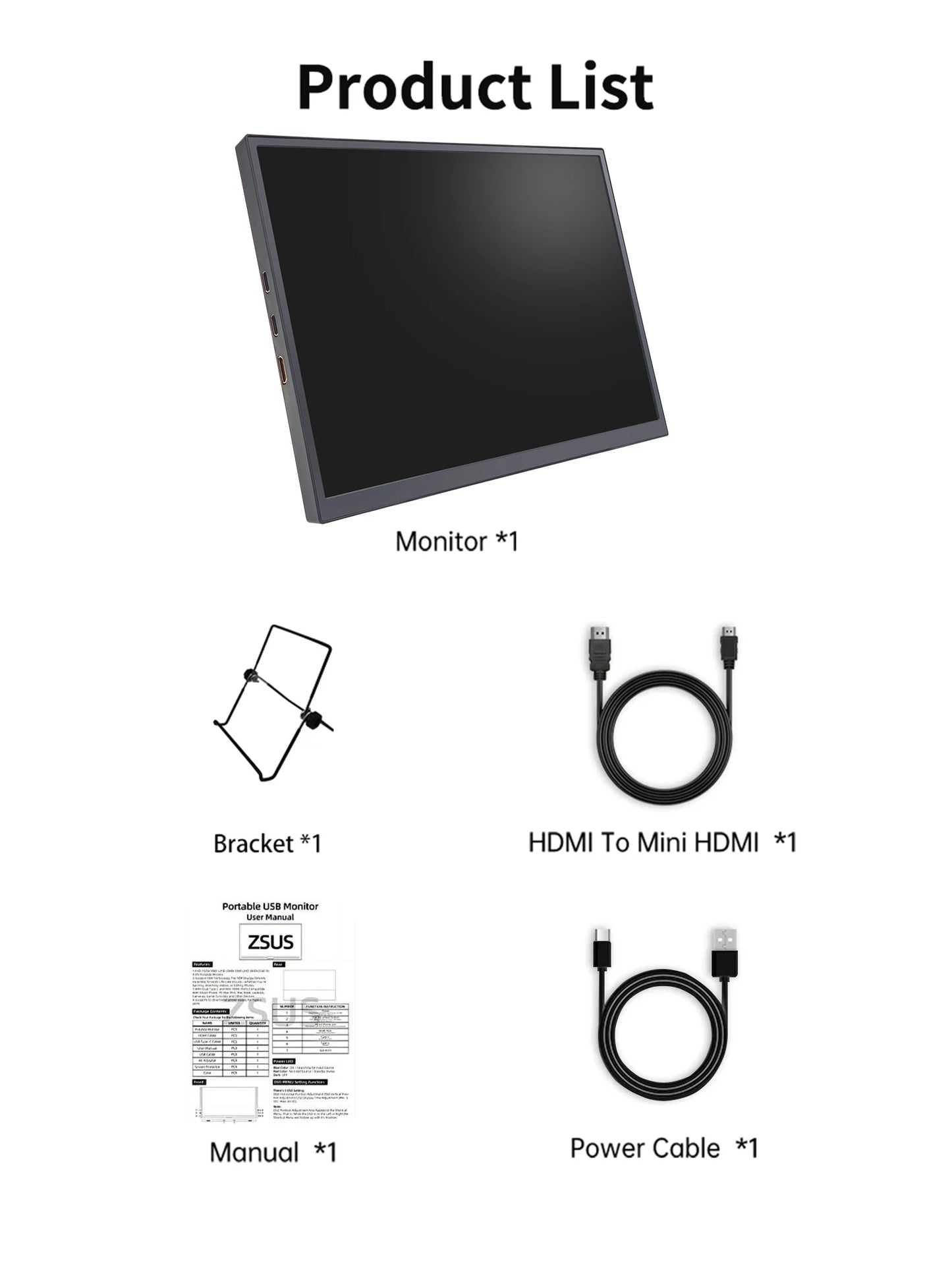 ZSUS 10.5-Inch Portable Monitor