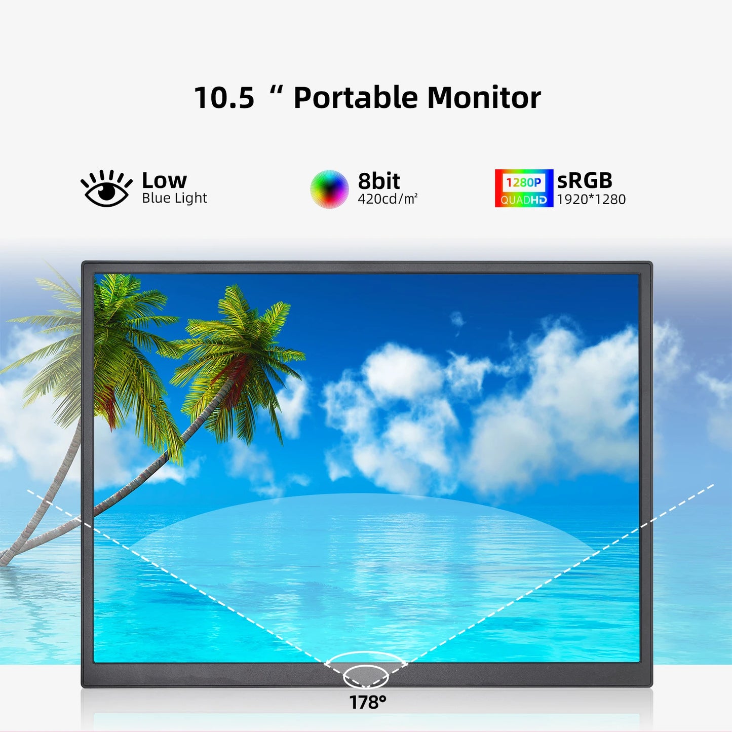 ZSUS 10.5-Inch Portable Monitor