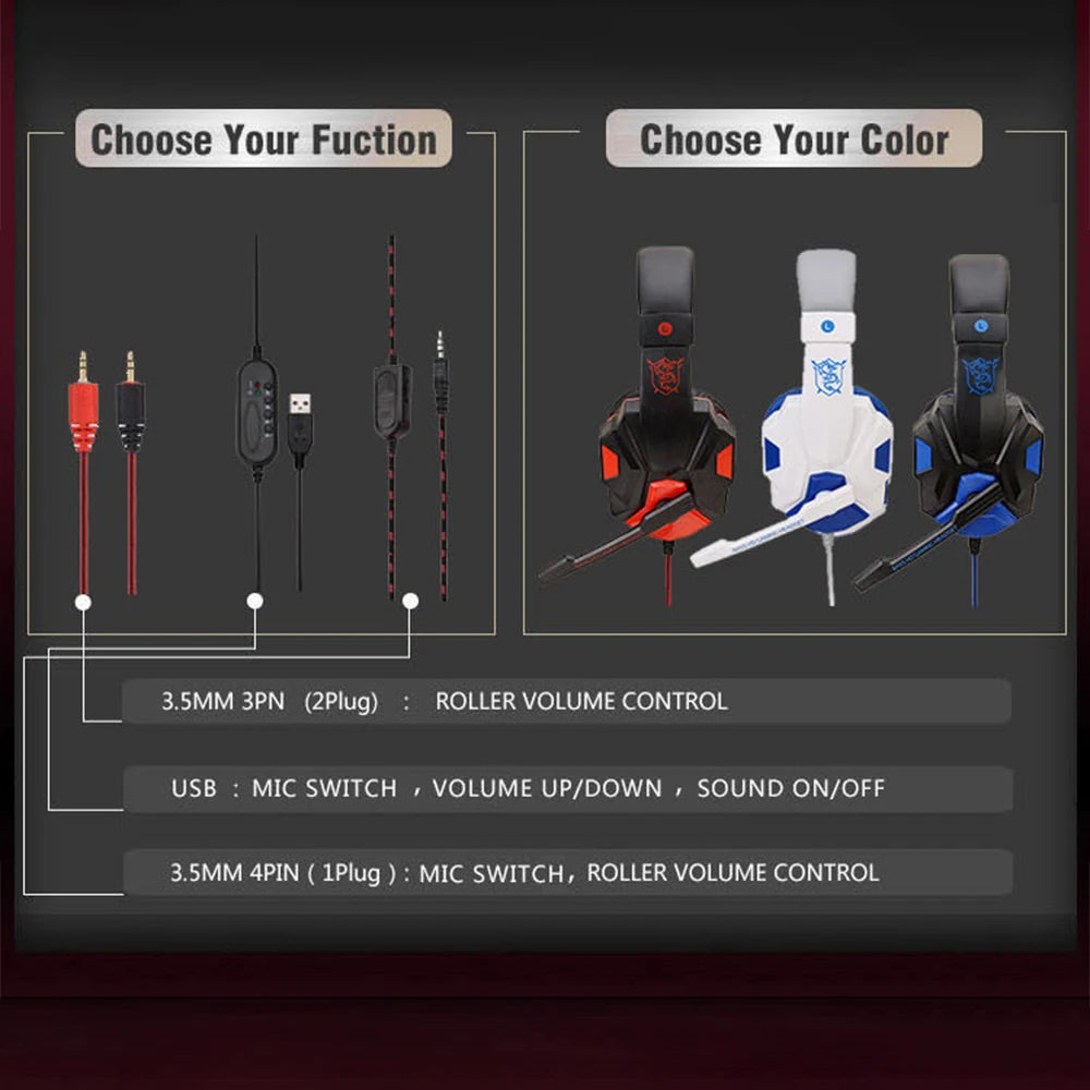 Wired PS4/PS5/Xbox/Smartphone/PC Headset