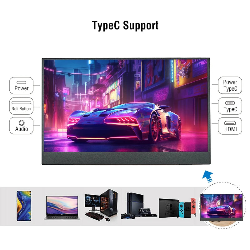 Anmite 15.6-Inch Portable Touch Monitor