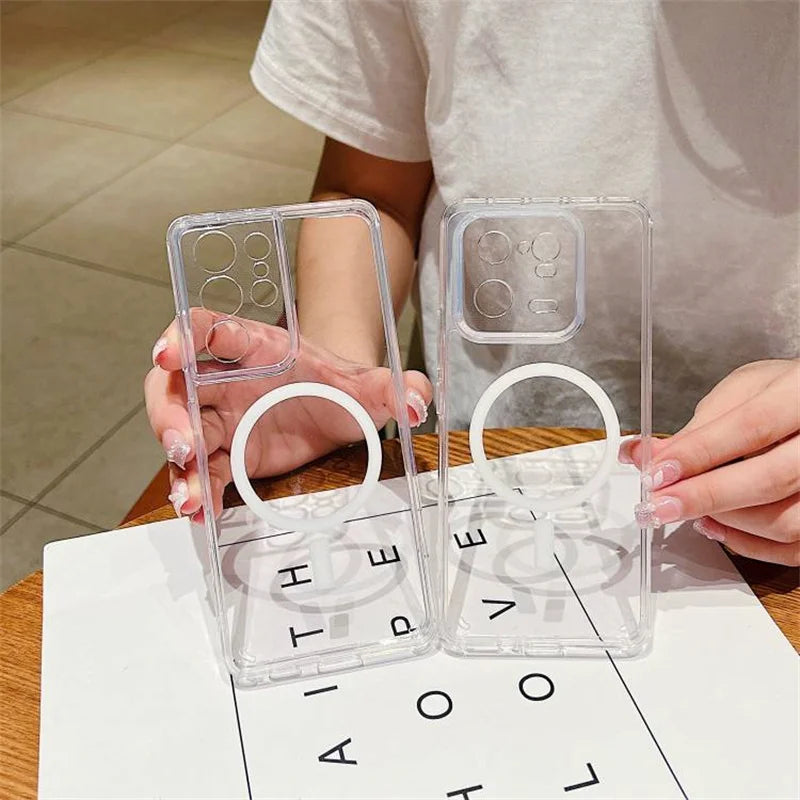 For Magsafe Magnetic Transparent Case For Samsung Galaxy