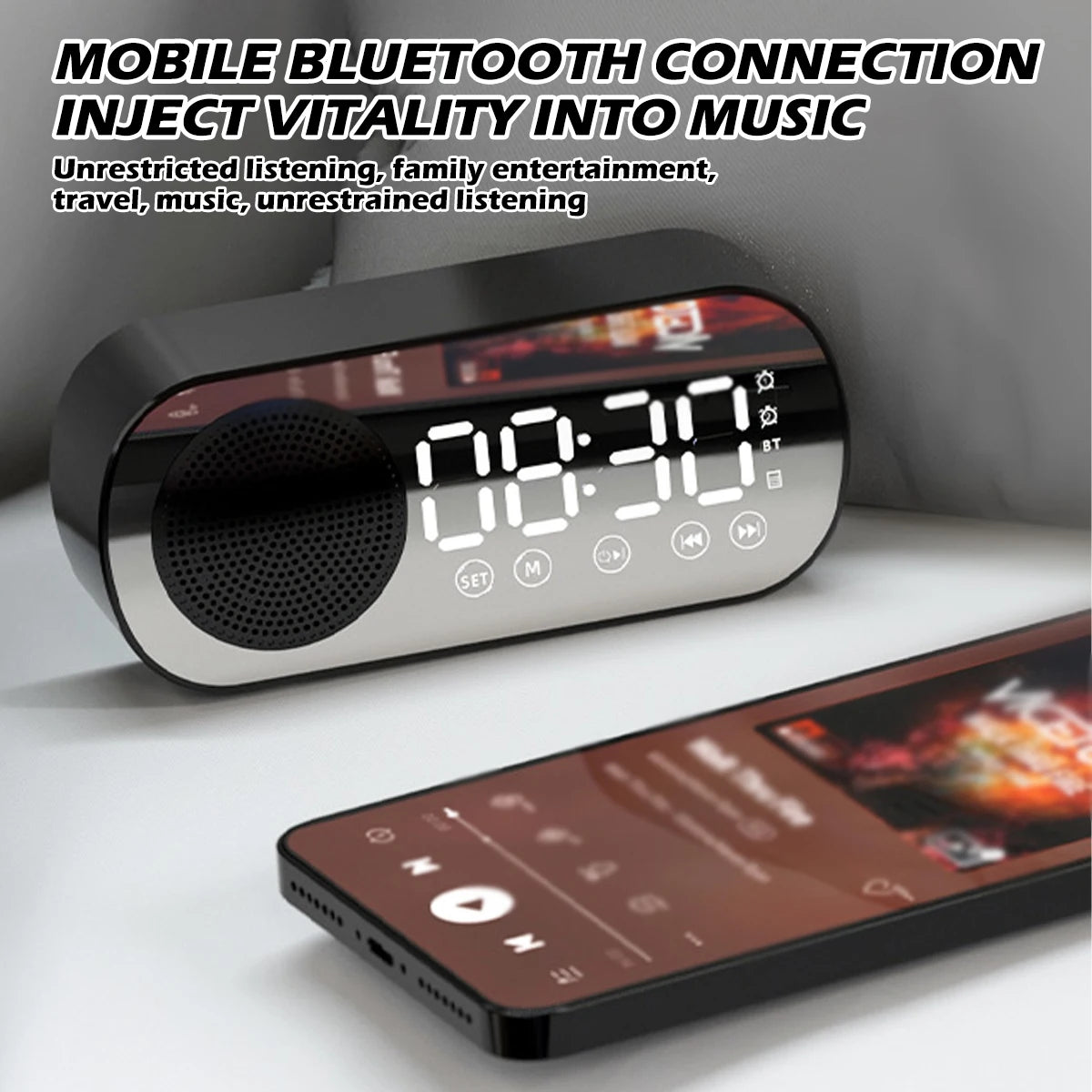 Digital Alarm Clock Bluetooth