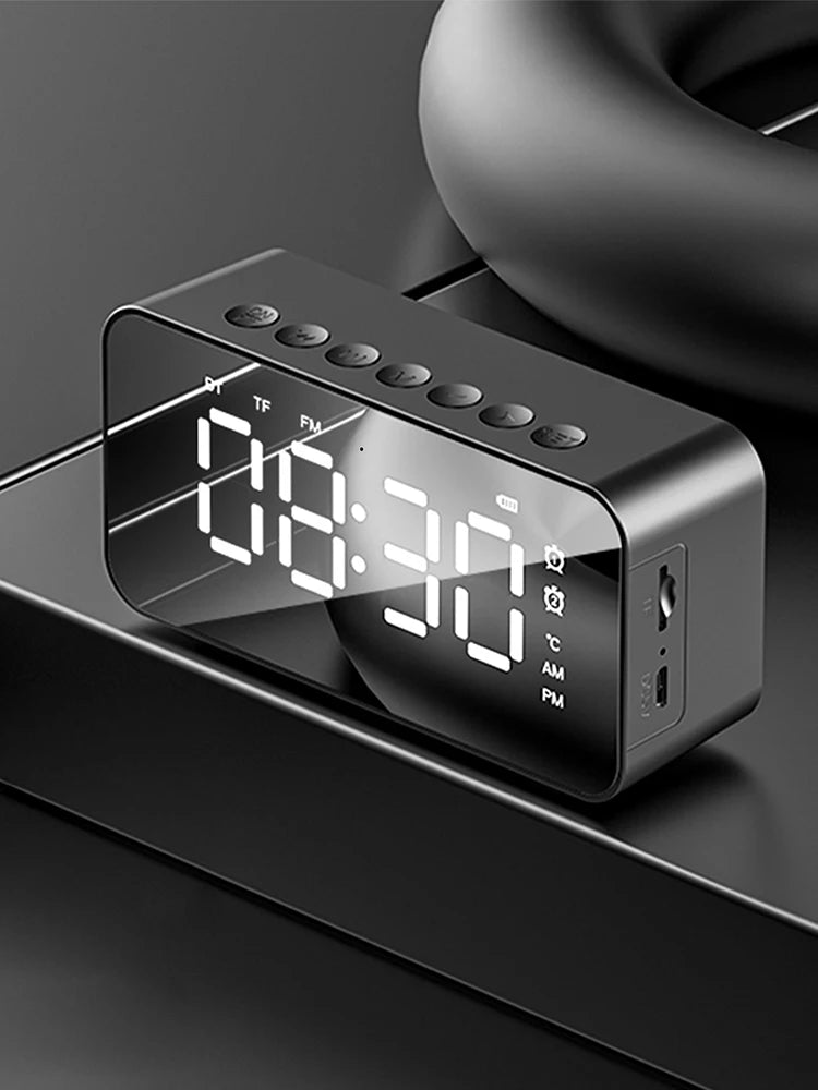 Desktop mini LED mirror digital clock