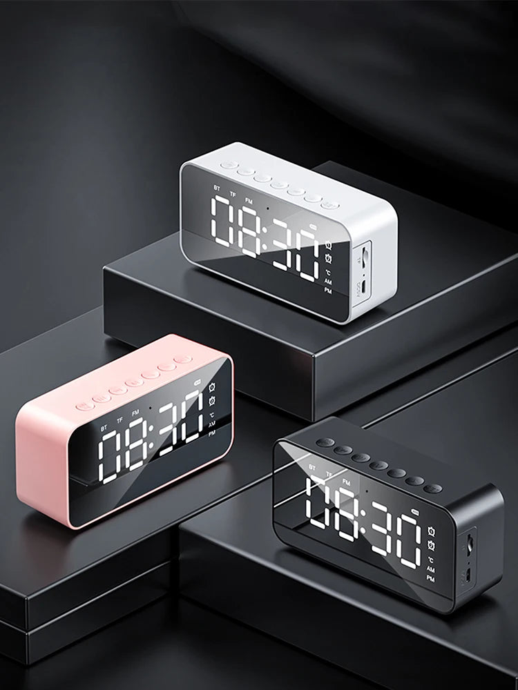 Desktop mini LED mirror digital clock