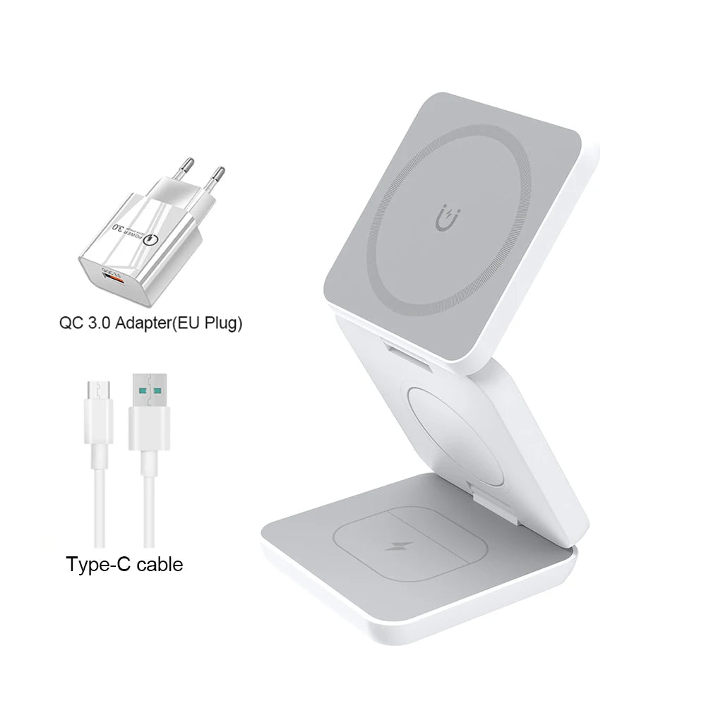 3 in 1 Foldable Magnetic Wireless Charger