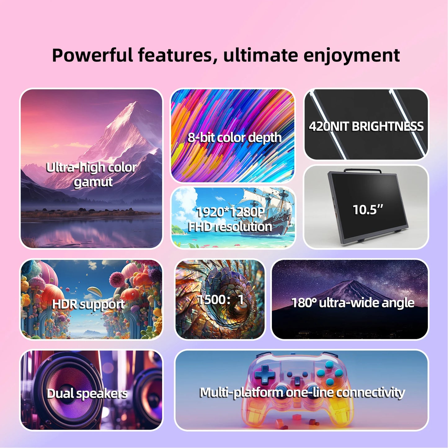 ZSUS 10.5-Inch Portable Monitor