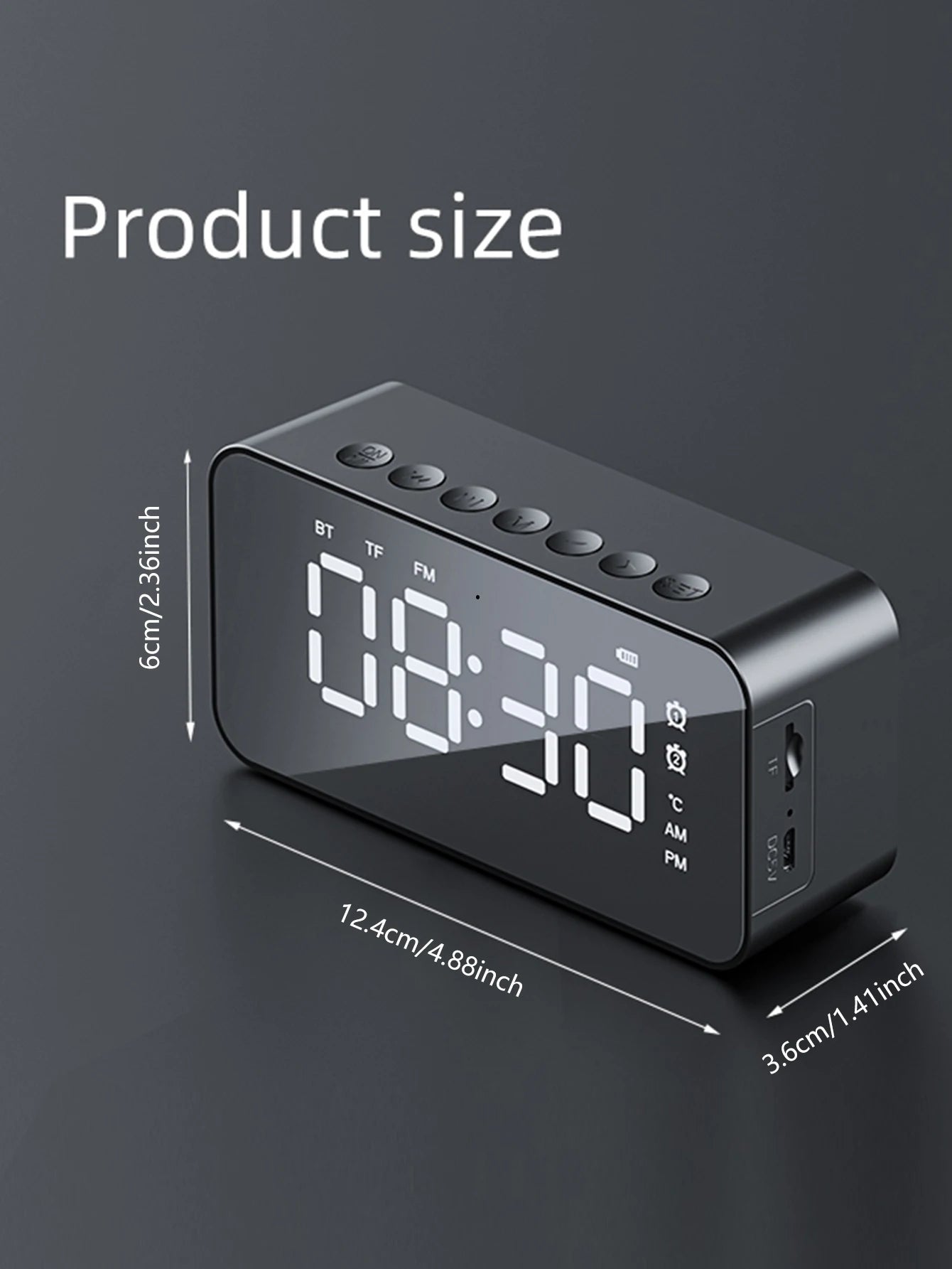 Desktop mini LED mirror digital clock